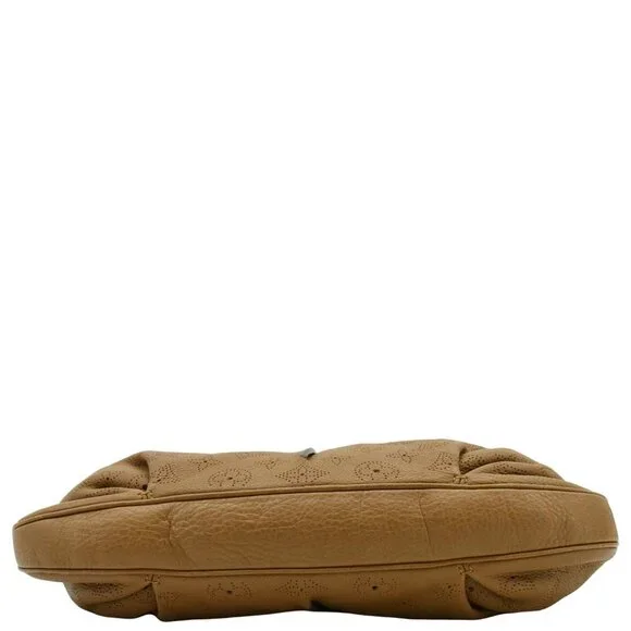 LOUIS VUITTON  Selene PM Mahina Leather Tote Shoulder Bag Tan - Picture 9 of 12